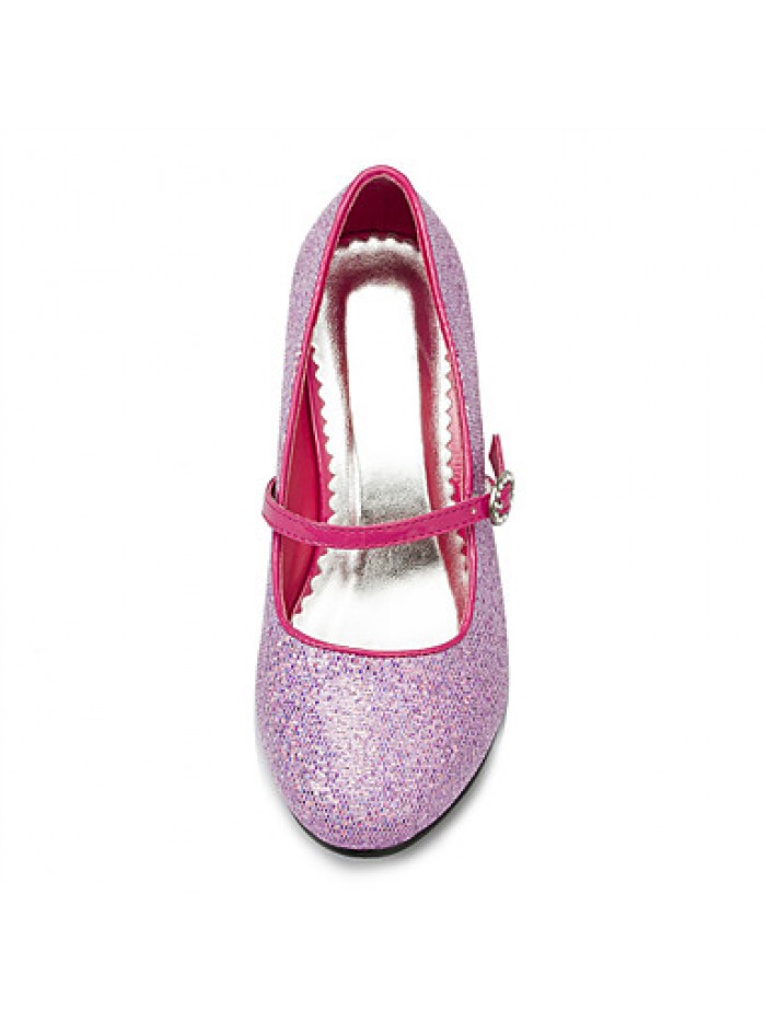Girls' Shoes Wedding/Party & Evening Round Toe Stretch Satin Pumps/Heels Pink/Silver/Gold