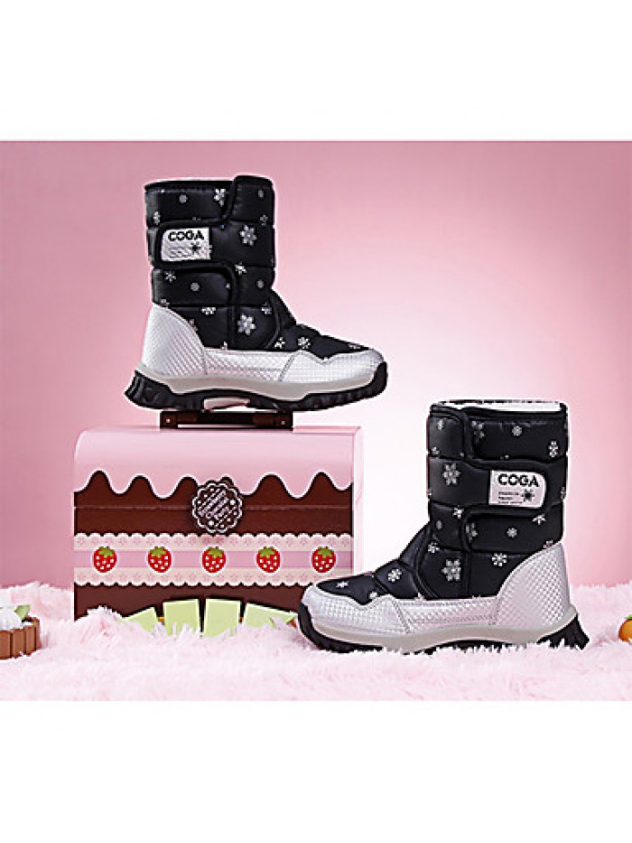 Girl's Boots Fall / Winter Comfort PU Casual Flat Heel Black / Pink / Purple Sneaker