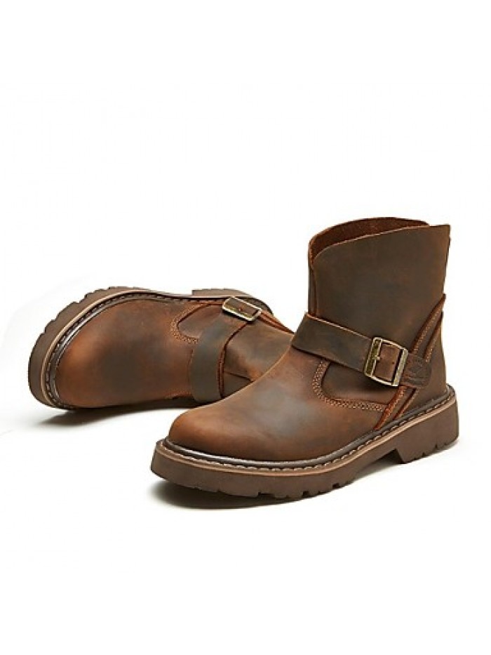 Shoes Outdoor / OfficeCareer / PartyEvening / Athletic / Casual Leather Boots Brown