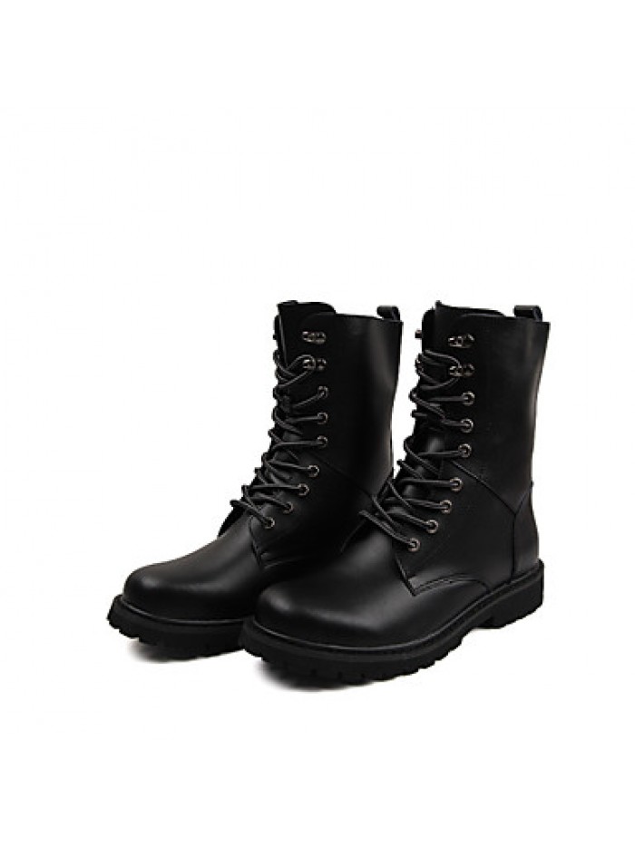 Shoes Outdoor / Athletic / Casual Leather Boots Black / Brown