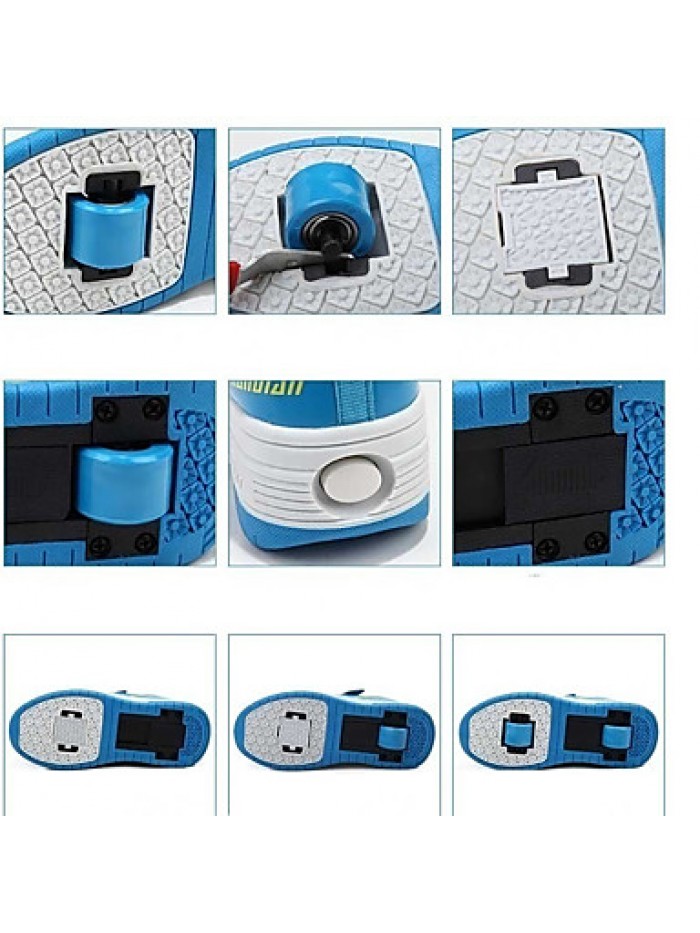 Unisex Boys Girls Sneakers Fall / Winter Roller Skate Shoes Outdoor / Athletic Hook & Loop /Black / Blue / Skate Shoes