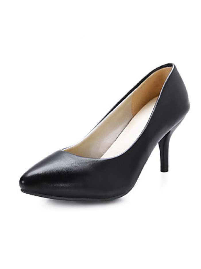Women's Shoes PVC / Leatherette Stiletto Heel Heels Heels Wedding / Office & Career / Dress / Casual Black / Blue